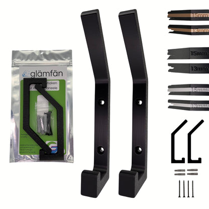 2 Garderobenhaken für Akustikpaneele und Wände