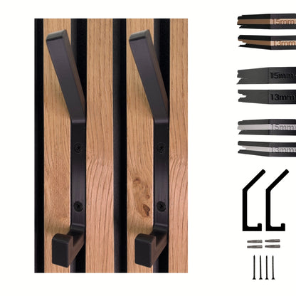 2 Garderobenhaken für Akustikpaneele und Wände