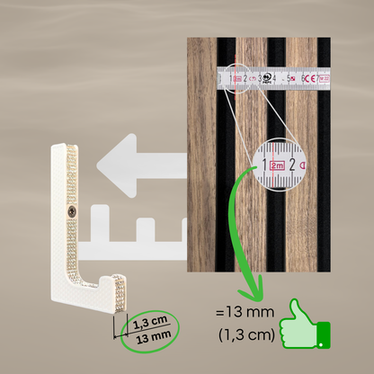 glämfän® Glamour Haken kurz Weiß / Silber