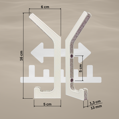 glämfän® Glamour Haken Weiß / Silber