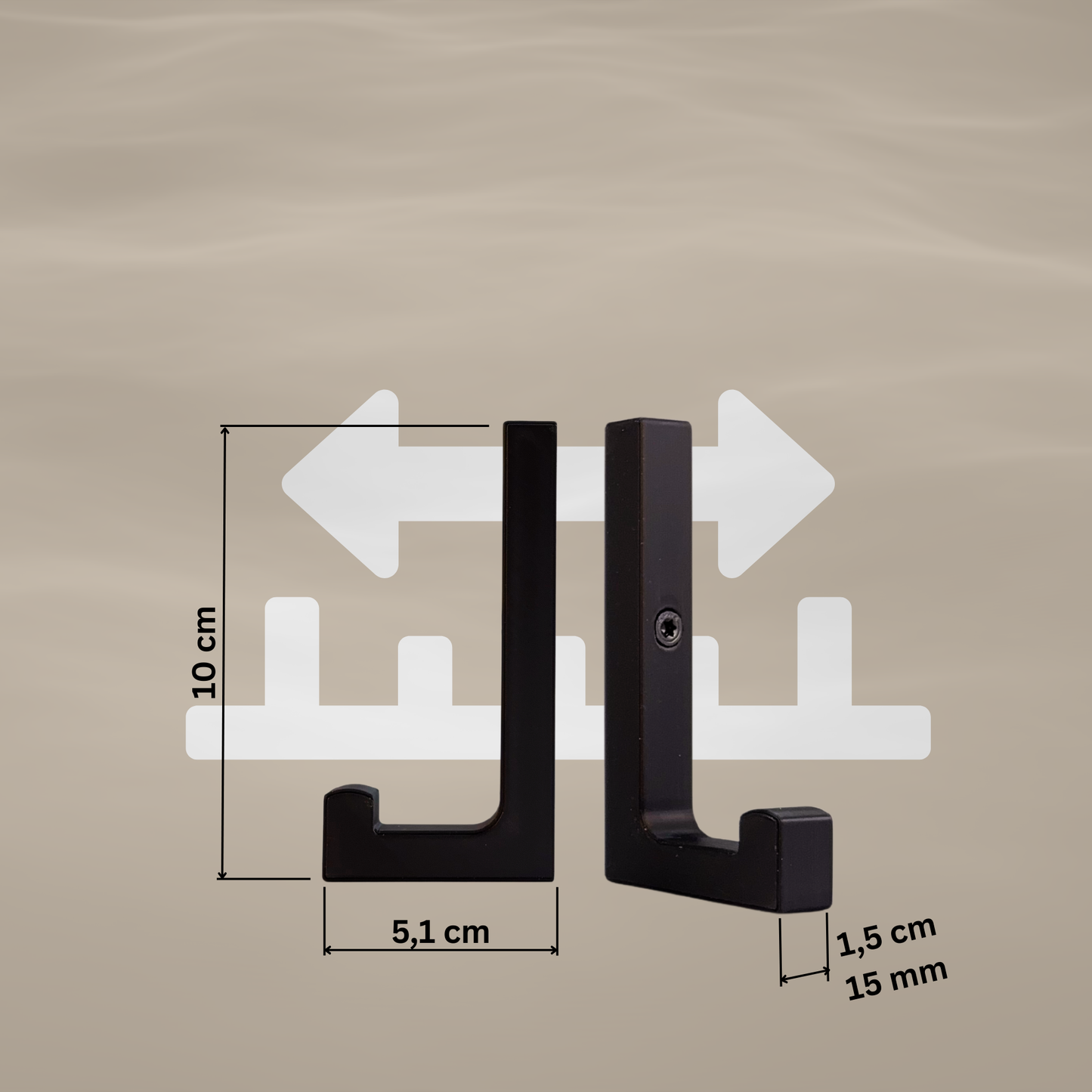 glämfän® Essential Haken kurz Schwarz