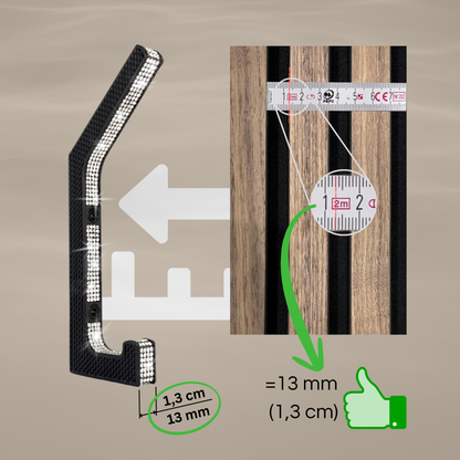 glämfän® Glamour Haken Schwarz / Silber