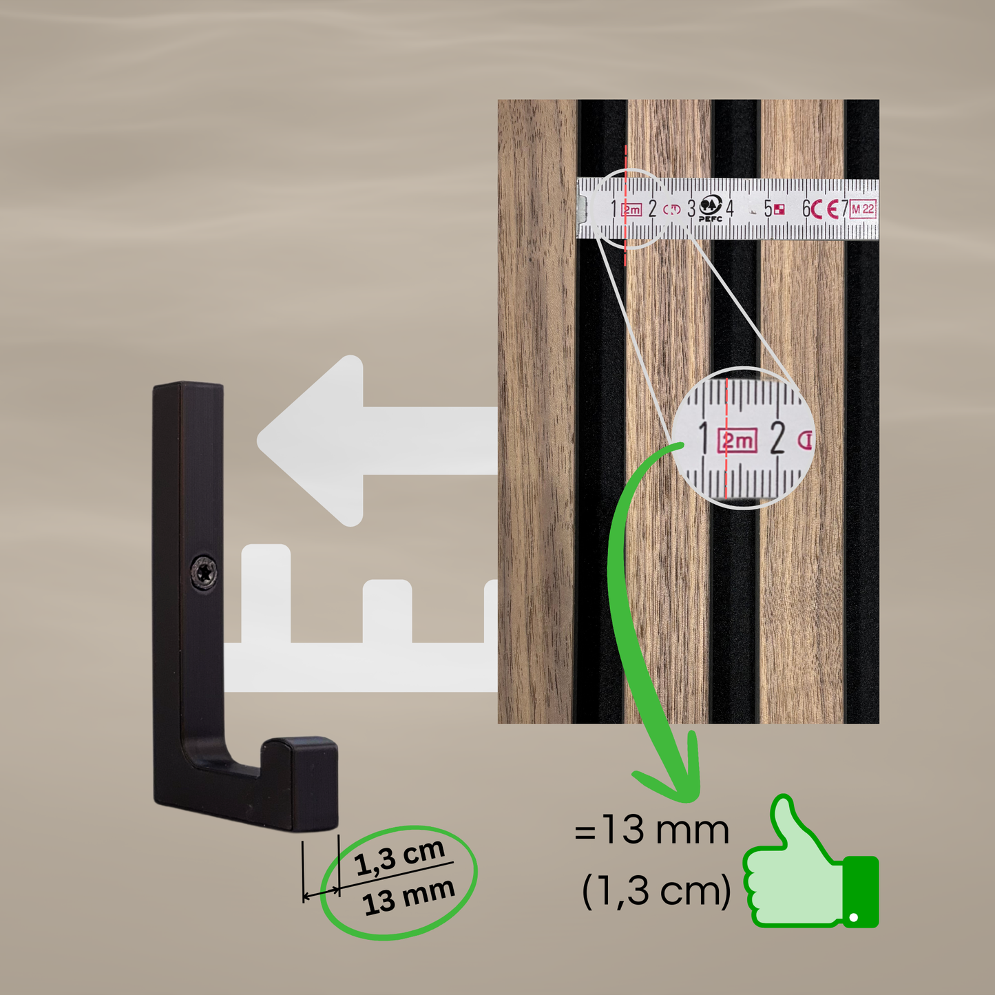 glämfän® Essential Haken kurz Schwarz