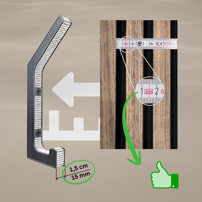 glämfän® Glamour Haken Schwarz / Silber