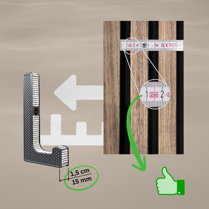 glämfän® Glamour Haken kurz Schwarz / Silber