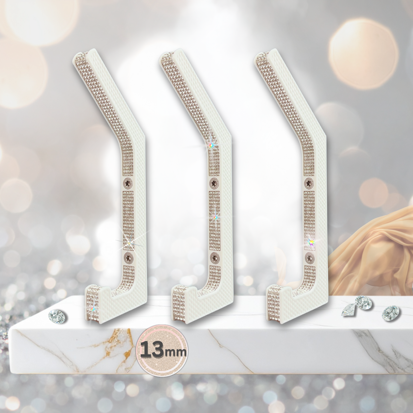 glämfän® Glamour Haken Weiß / Silber