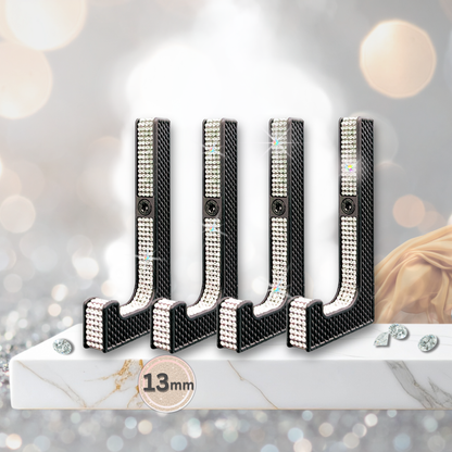 glämfän® Glamour Haken kurz Schwarz / Silber