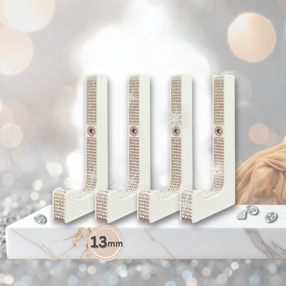 glämfän® Glamour Haken kurz Weiß / Silber