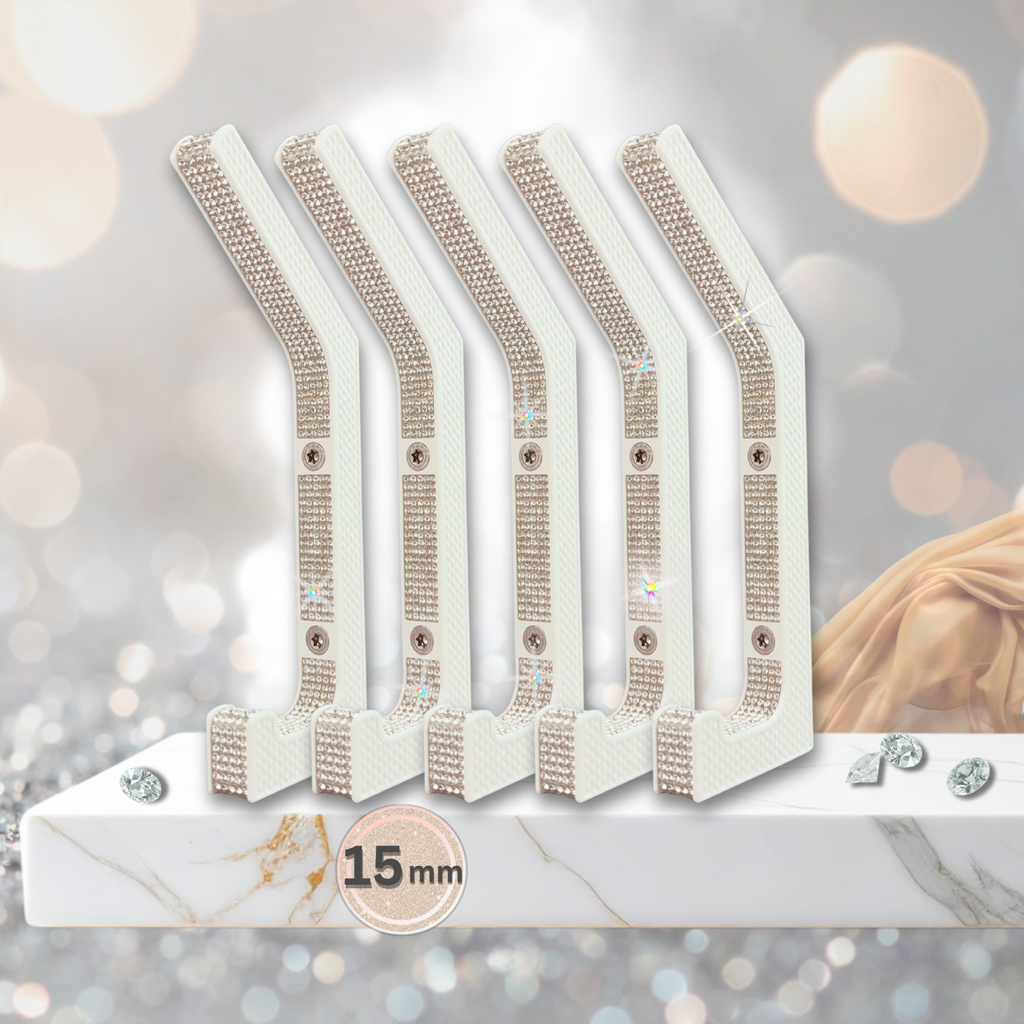 glämfän® Glamour Haken Weiß / Silber