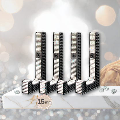 glämfän® Glamour Haken kurz Schwarz / Silber