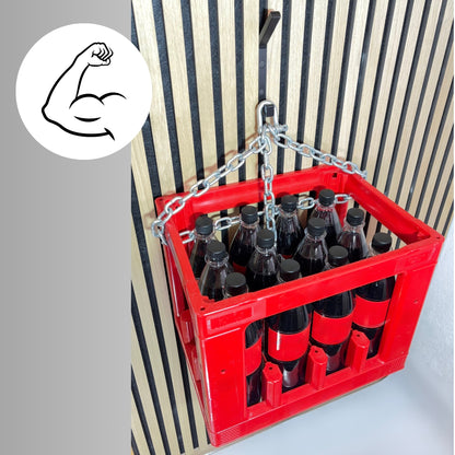 2 Garderobenhaken für Akustikpaneele und Wände