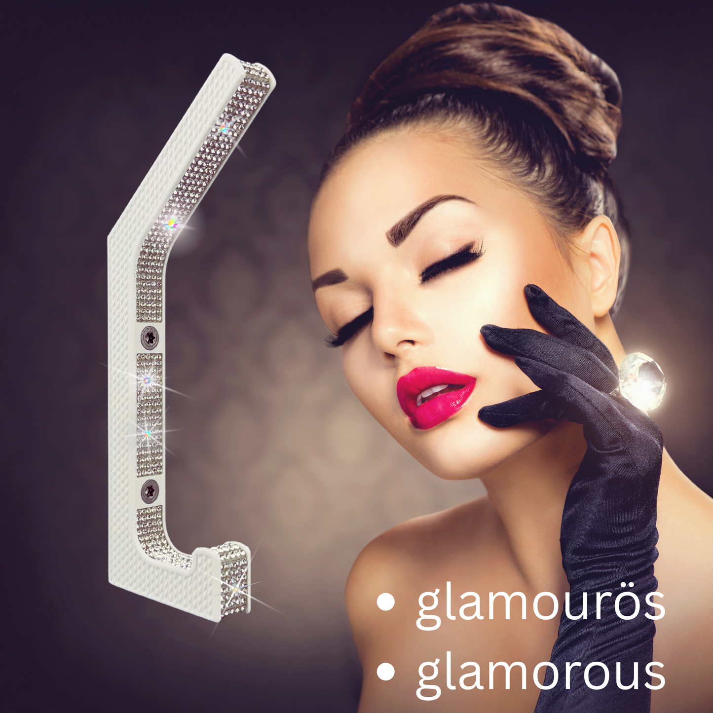 glämfän® Glamour Haken Weiß / Silber