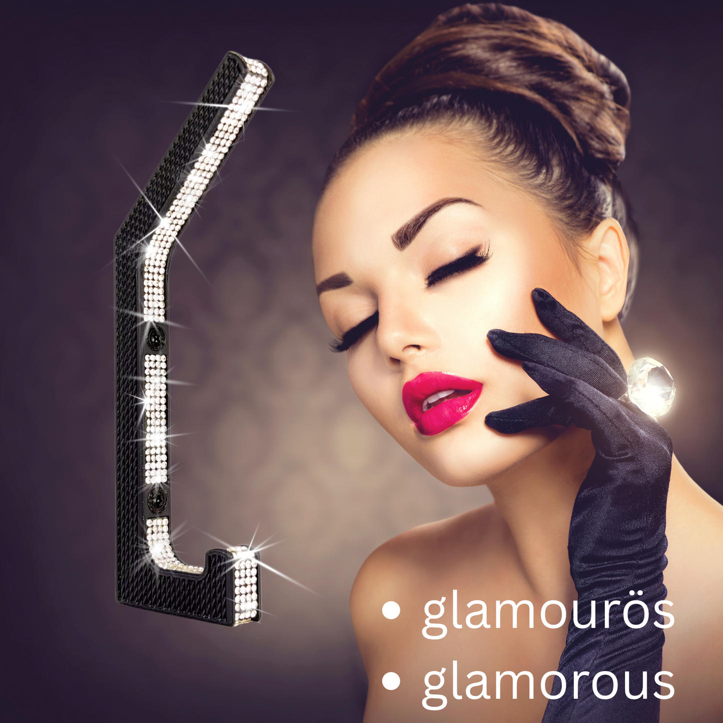 glämfän® Glamour Haken Schwarz / Silber