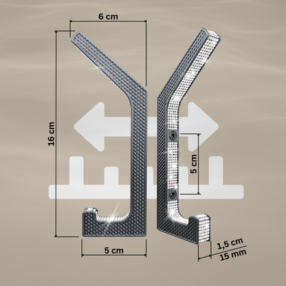 glämfän® Glamour Haken Schwarz / Silber