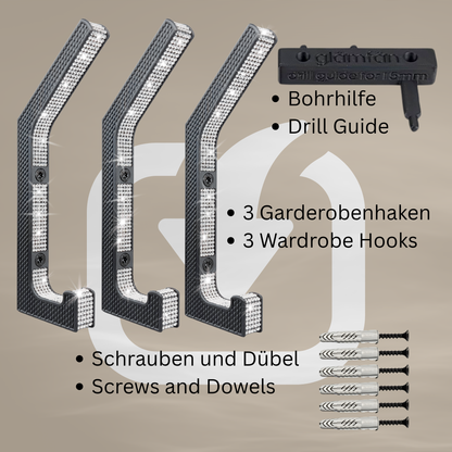 glämfän® Glamour Haken Schwarz / Silber