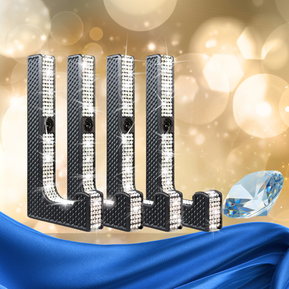 glämfän® Glamour Haken kurz Schwarz / Silber