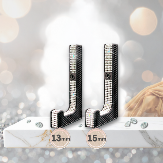 glämfän® Glamour Haken kurz Schwarz / Silber