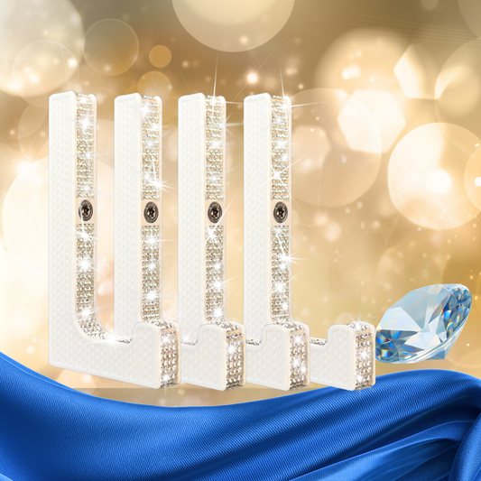 glämfän® Glamour Haken kurz Weiß / Silber