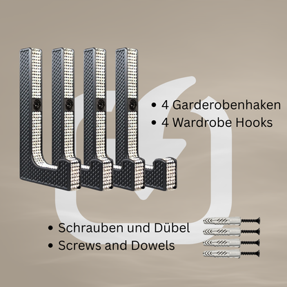 glämfän® Glamour Haken kurz Schwarz / Silber