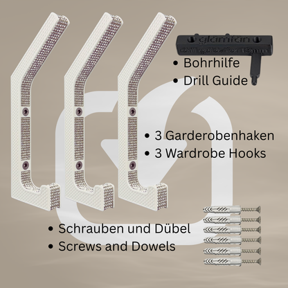 glämfän® Glamour Haken Weiß / Silber