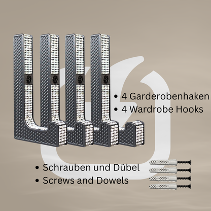 glämfän® Glamour Haken kurz Schwarz / Silber