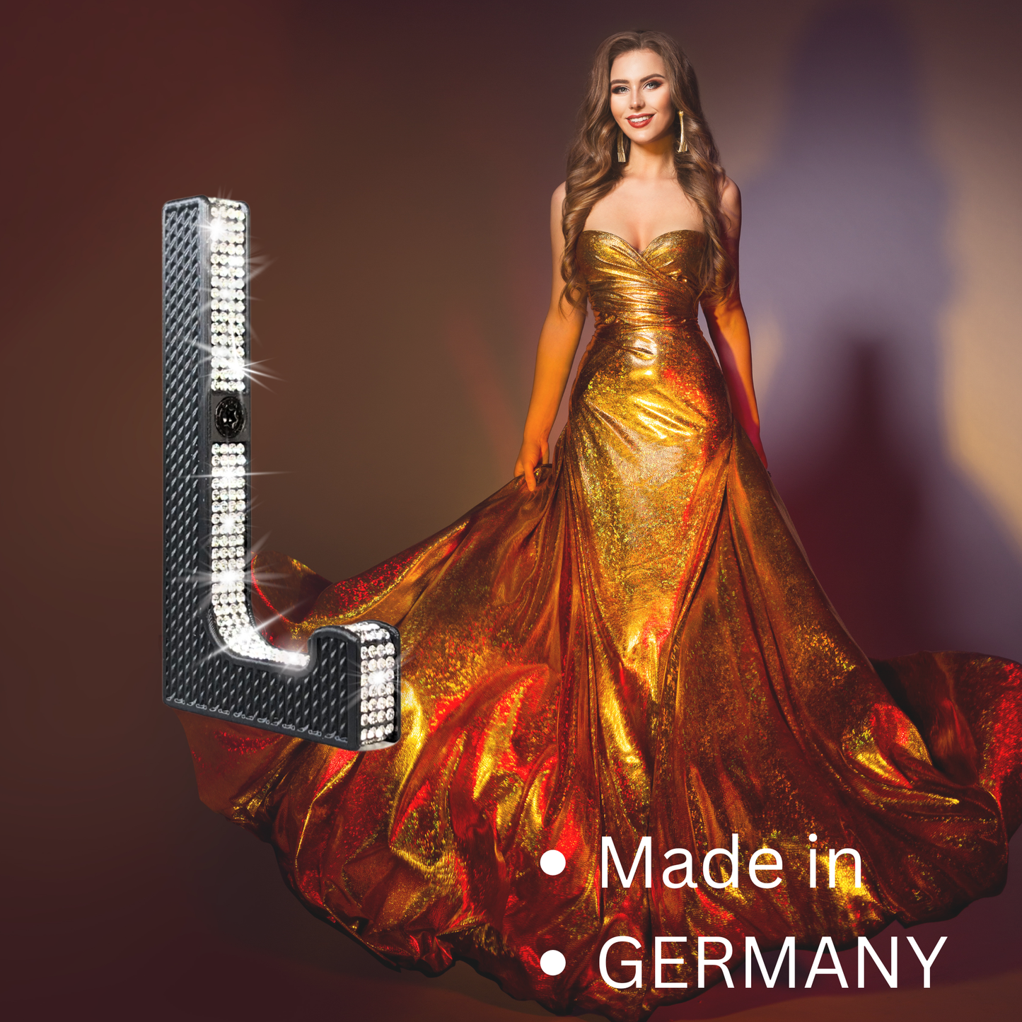 glämfän® Glamour Haken kurz Schwarz / Silber