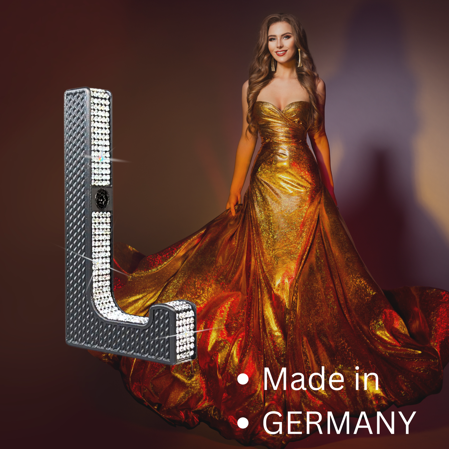 glämfän® Glamour Haken kurz Schwarz / Silber