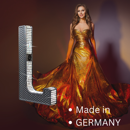 glämfän® Glamour Haken kurz Schwarz / Silber