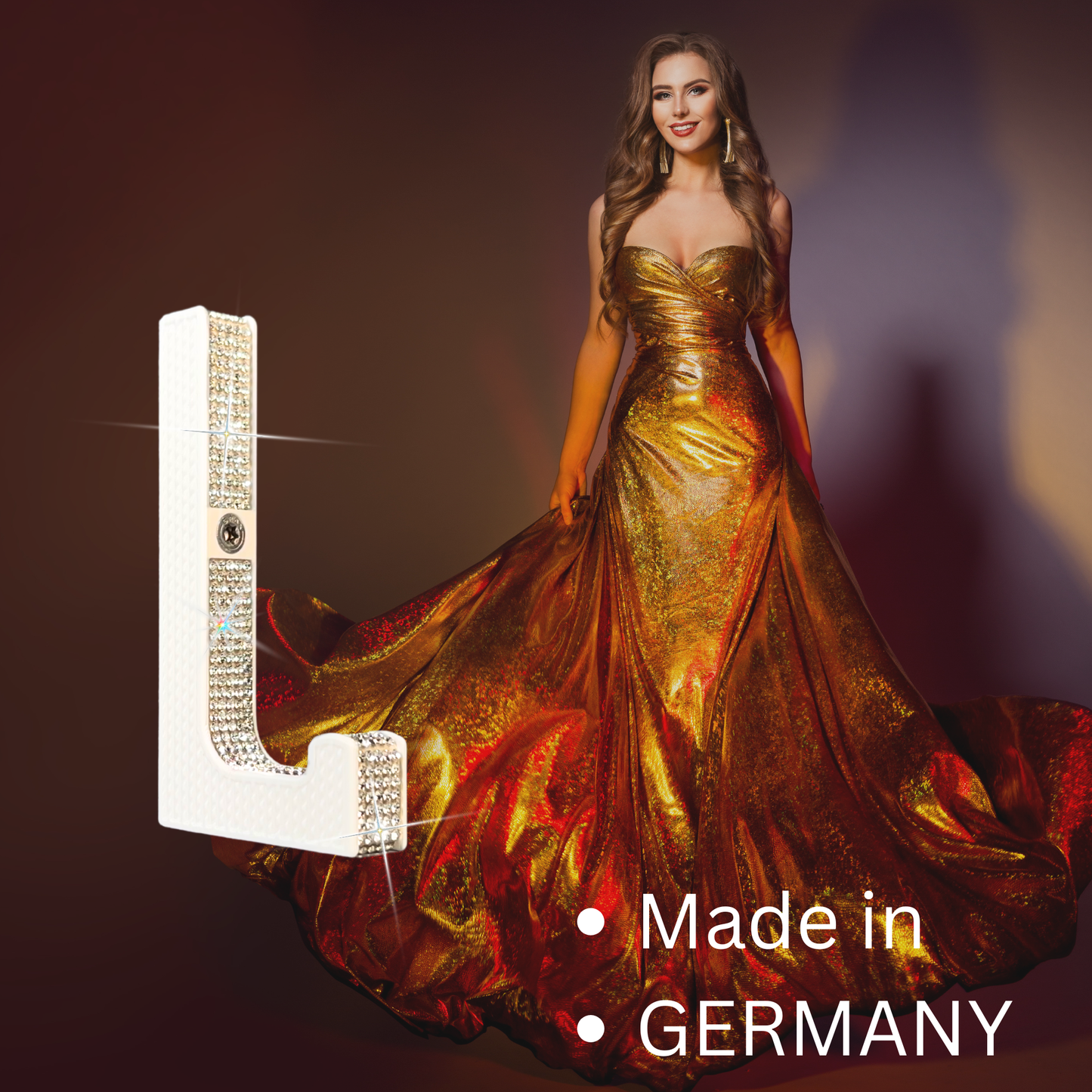 glämfän® Glamour Haken kurz Weiß / Silber