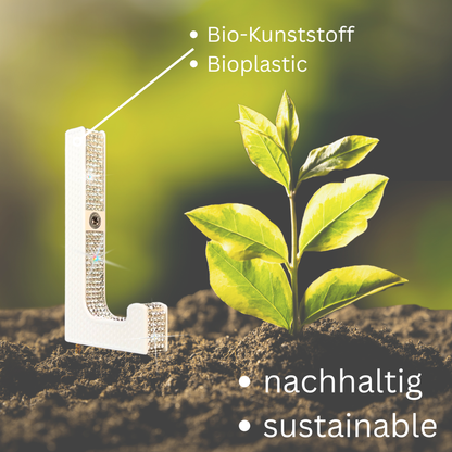 glämfän® Glamour Haken kurz Weiß / Silber