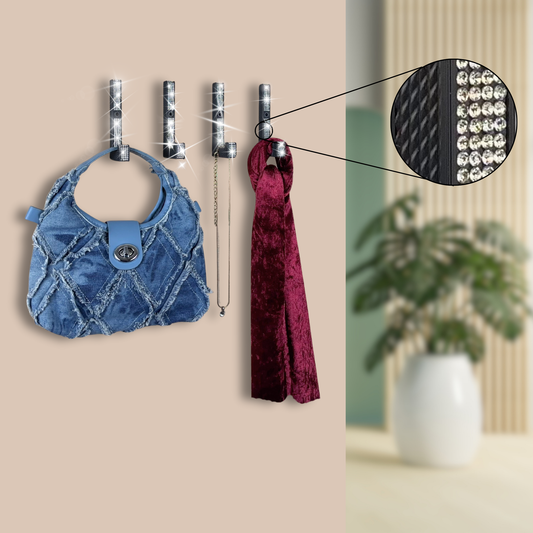 glämfän® Glamour Haken kurz Schwarz / Silber