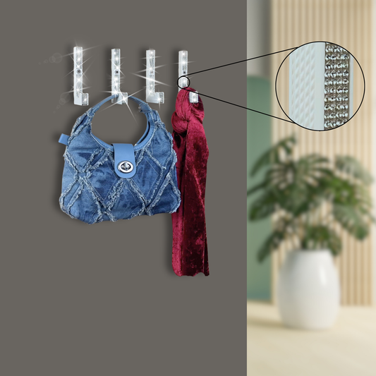 glämfän® Glamour Haken kurz Weiß / Silber