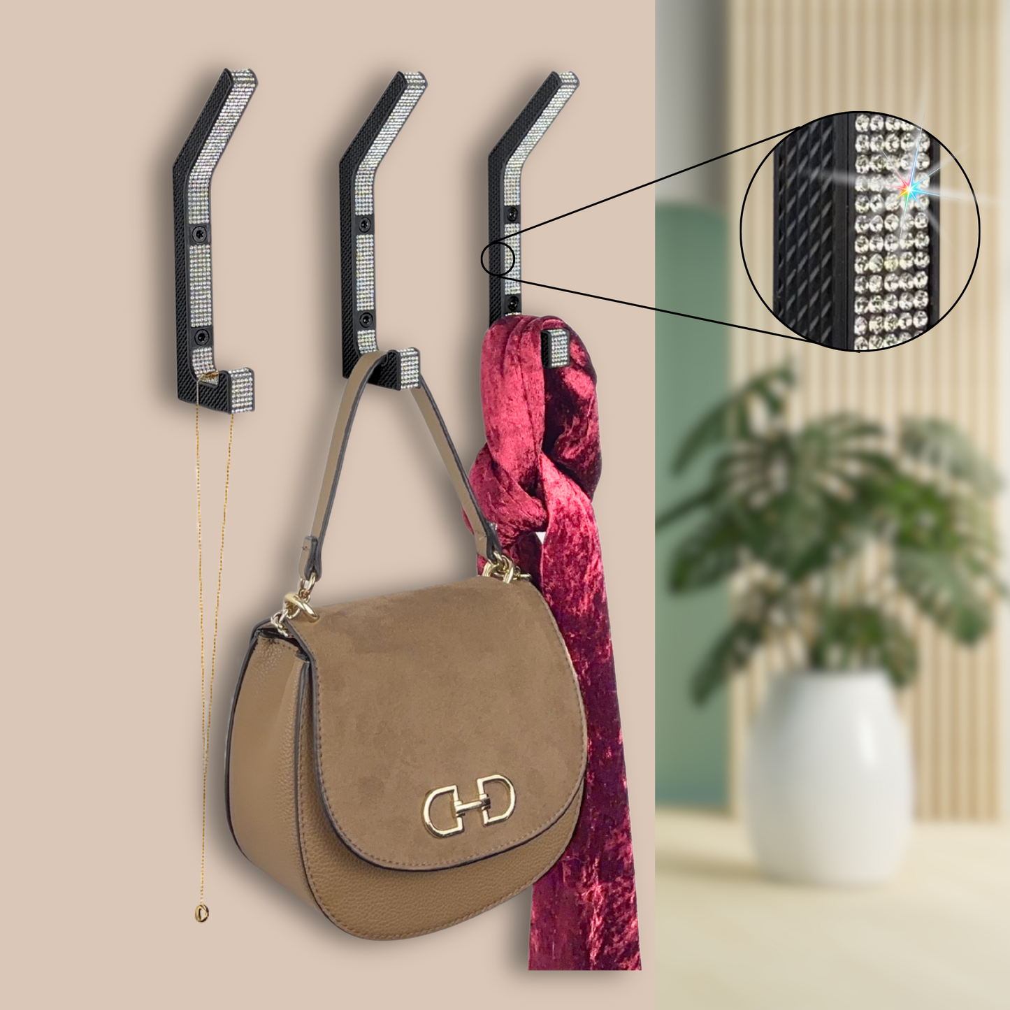 glämfän® Glamour Haken Schwarz / Silber