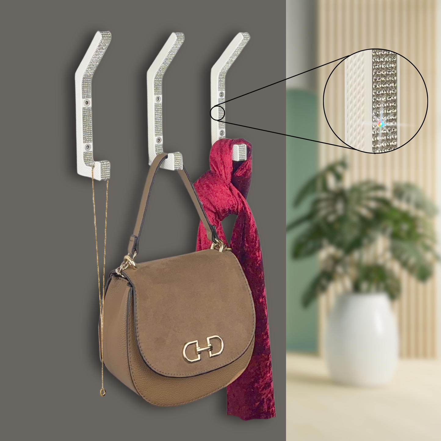 glämfän® Glamour Haken Weiß / Silber