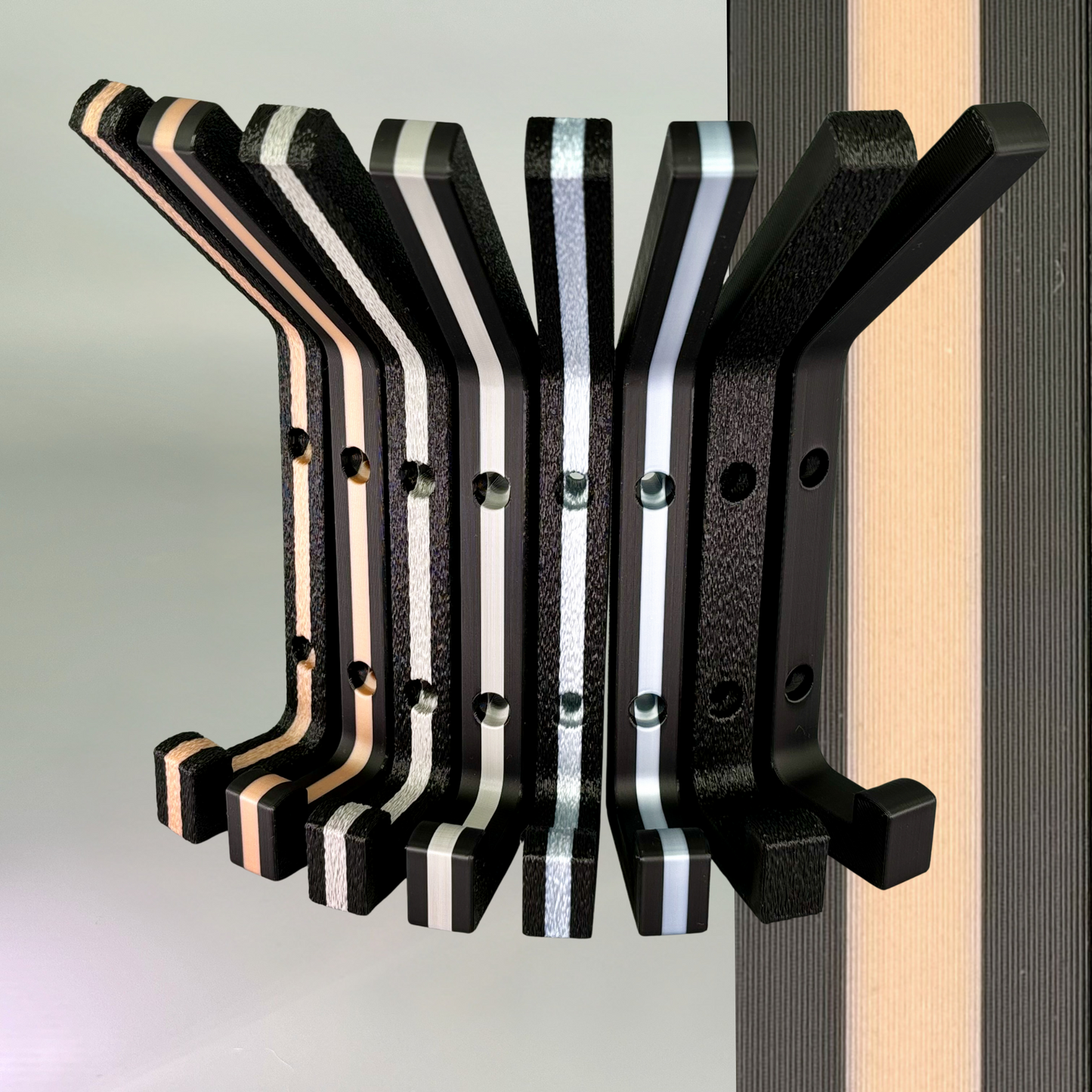 Maßanfertigung Garderobenhaken, mehrfarbig, Oberfläche smooth